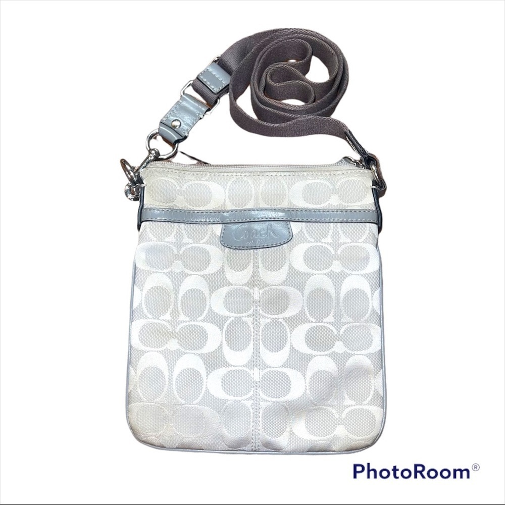 Coach Swingpack Canvas Gray Crossbody
